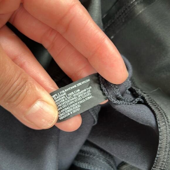 Club Monaco Black Navy Dress 12 Mini Chic Leather Trim Cocktail - Picture 8 of 9